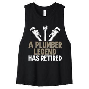 A Plumber Legend has retired Plumber Women's Racerback Cropped Tank