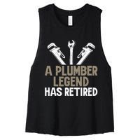 A Plumber Legend has retired Plumber Women's Racerback Cropped Tank