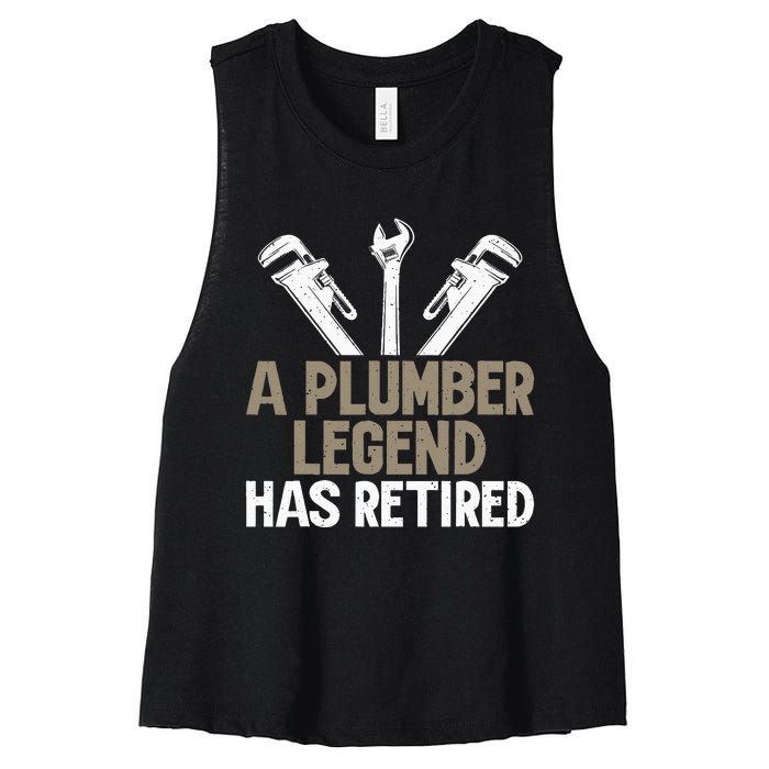 A Plumber Legend has retired Plumber Women's Racerback Cropped Tank