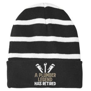 A Plumber Legend has retired Plumber Striped Beanie with Solid Band