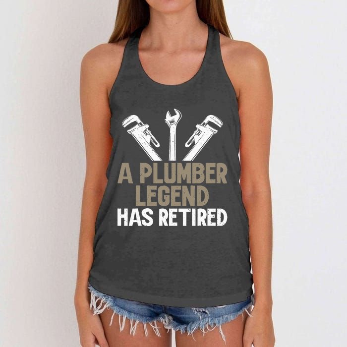 A Plumber Legend has retired Plumber Women's Knotted Racerback Tank