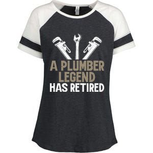 A Plumber Legend has retired Plumber Enza Ladies Jersey Colorblock Tee