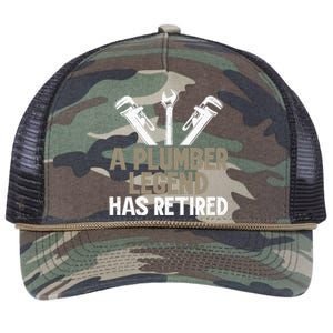 A Plumber Legend has retired Plumber Retro Rope Trucker Hat Cap