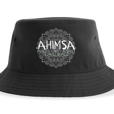 Ahimsa Peace Love Respect Vegan Sustainable Bucket Hat