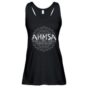 Ahimsa Peace Love Respect Vegan Ladies Essential Flowy Tank