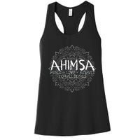 Ahimsa Peace Love Respect Vegan Women's Racerback Tank