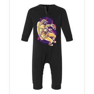 Astronaut Pizza Lover Infant Fleece One Piece