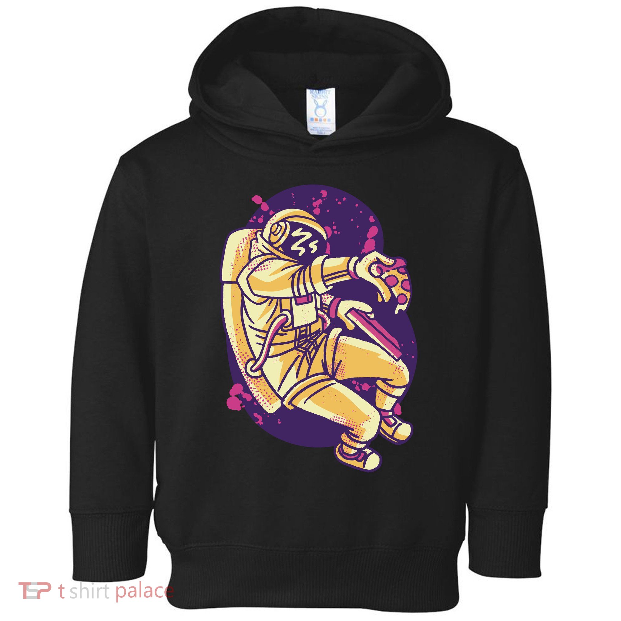 Astronaut Pizza Lover Toddler Hoodie
