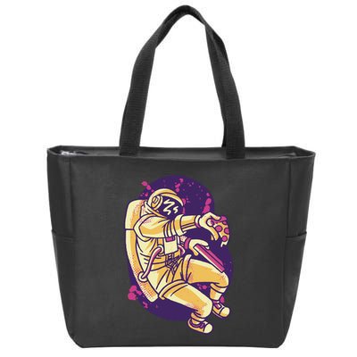 Astronaut Pizza Lover Zip Tote Bag