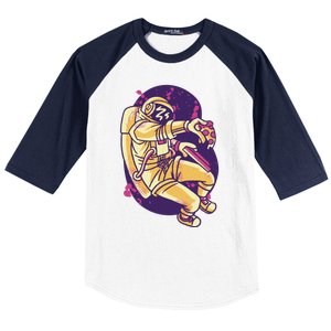 Astronaut Pizza Lover Baseball Sleeve Shirt