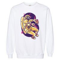 Astronaut Pizza Lover Garment-Dyed Sweatshirt