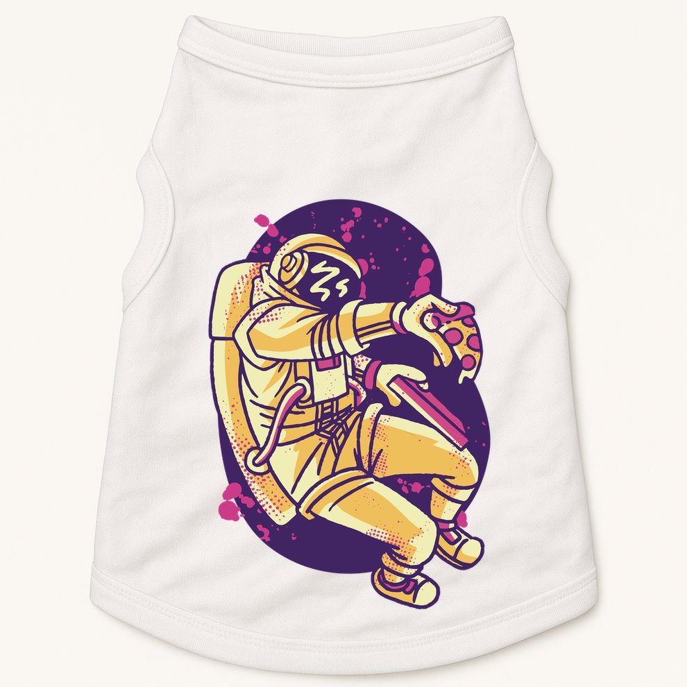 Astronaut Pizza Lover Doggie Tank