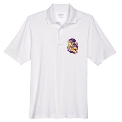 Astronaut Pizza Lover Men's Origin Performance Piqué Polo