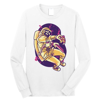 Astronaut Pizza Lover Long Sleeve Shirt