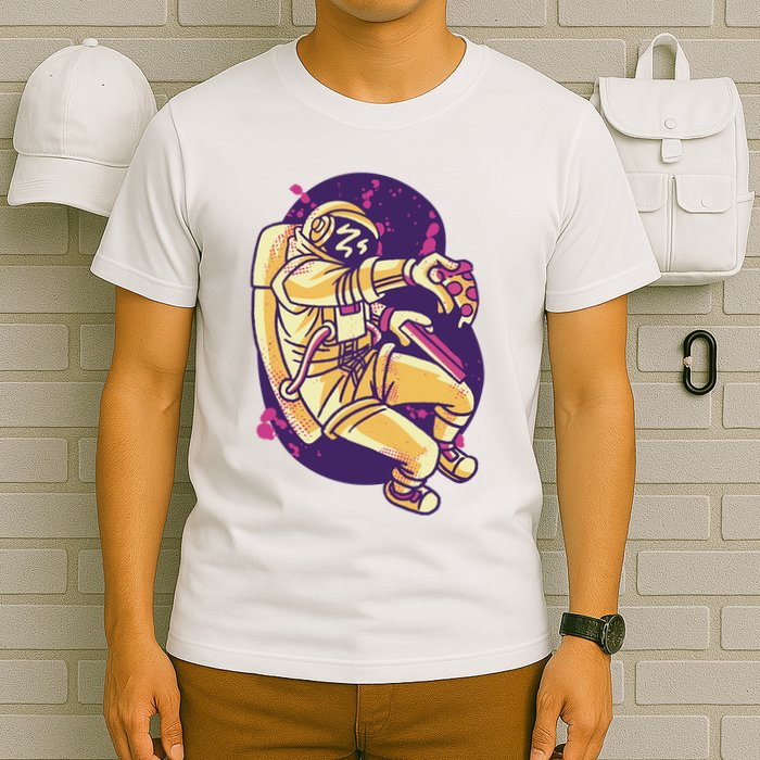 Astronaut Pizza Lover T-Shirt