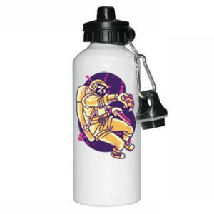 Astronaut Pizza Lover Aluminum Water Bottle