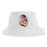Astronaut Pizza Lover Sustainable Bucket Hat