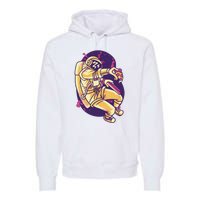 Astronaut Pizza Lover Premium Hoodie