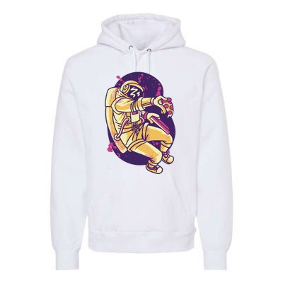 Astronaut Pizza Lover Premium Hoodie