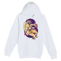 Astronaut Pizza Lover Premium Pullover Hoodie