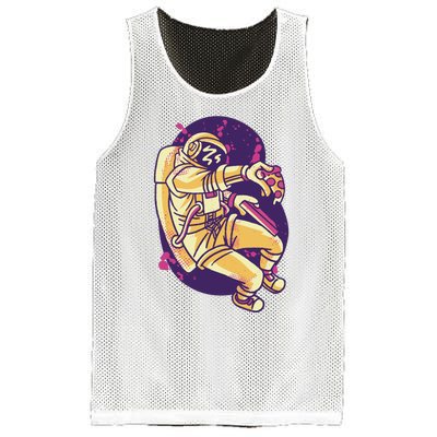 Astronaut Pizza Lover Mesh Reversible Basketball Jersey Tank