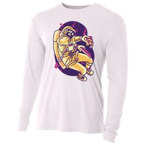 Astronaut Pizza Lover Cooling Performance Long Sleeve Crew