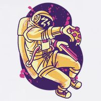 Astronaut Pizza Lover Youth Performance Sprint T-Shirt