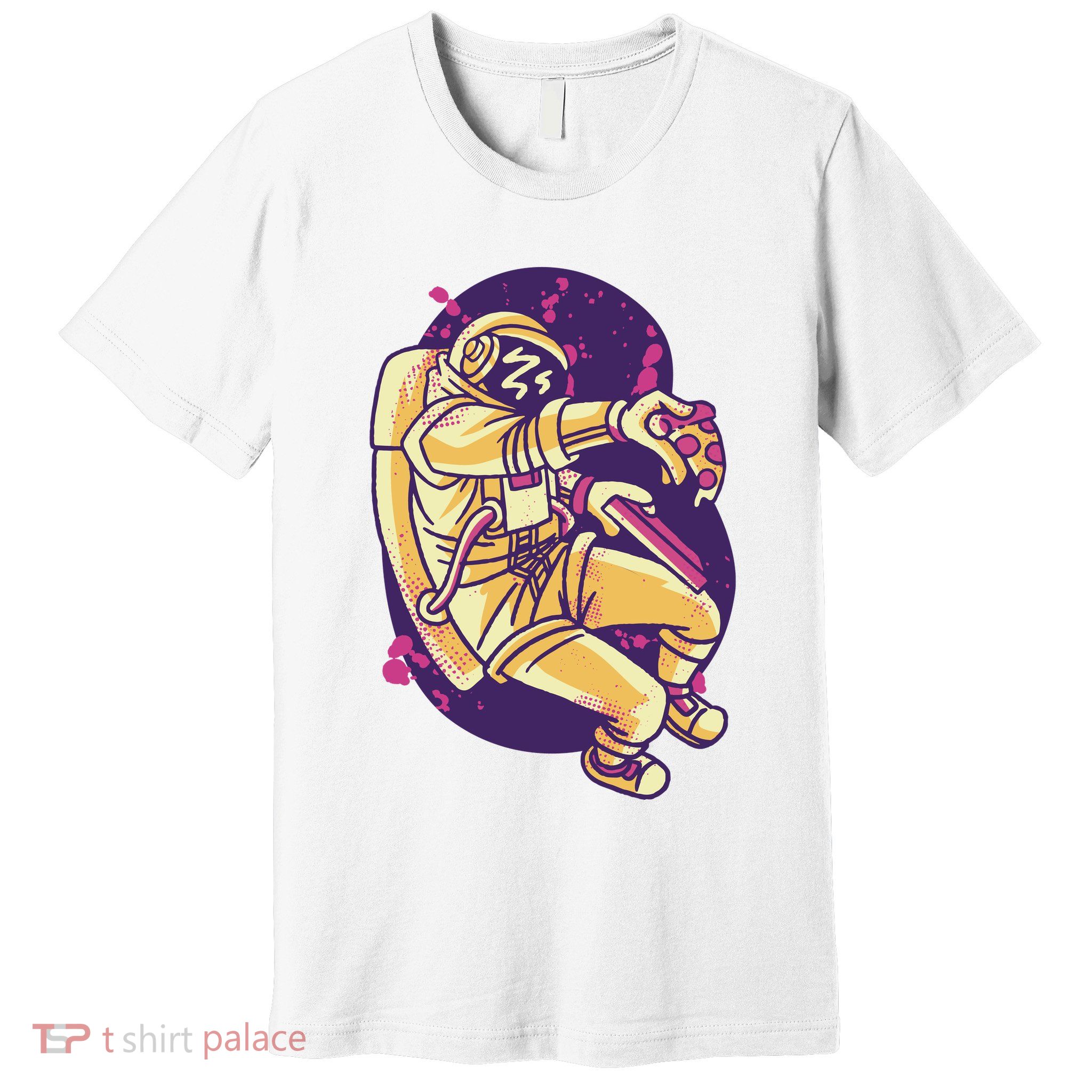 Astronaut Pizza Lover Premium T-Shirt
