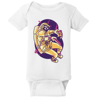 Astronaut Pizza Lover Baby Bodysuit