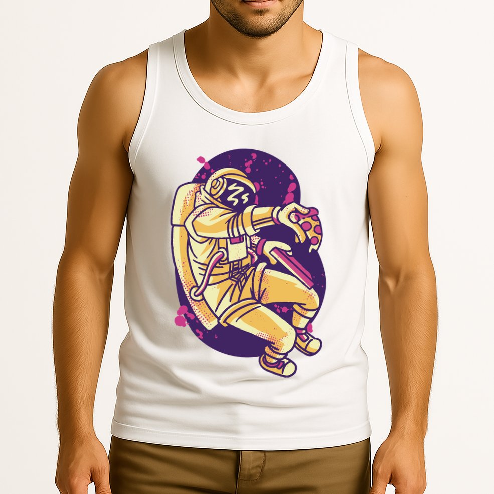Astronaut Pizza Lover Tank Top