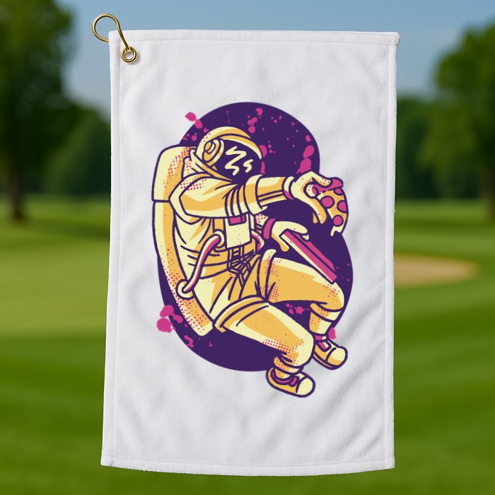 Astronaut Pizza Lover Golf Towel