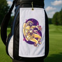 Astronaut Pizza Lover Golf Towel