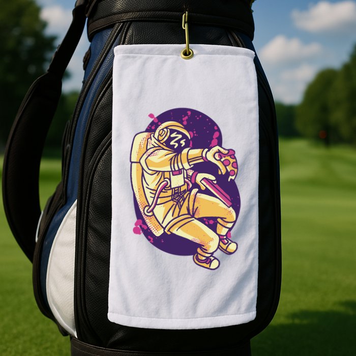 Astronaut Pizza Lover Golf Towel