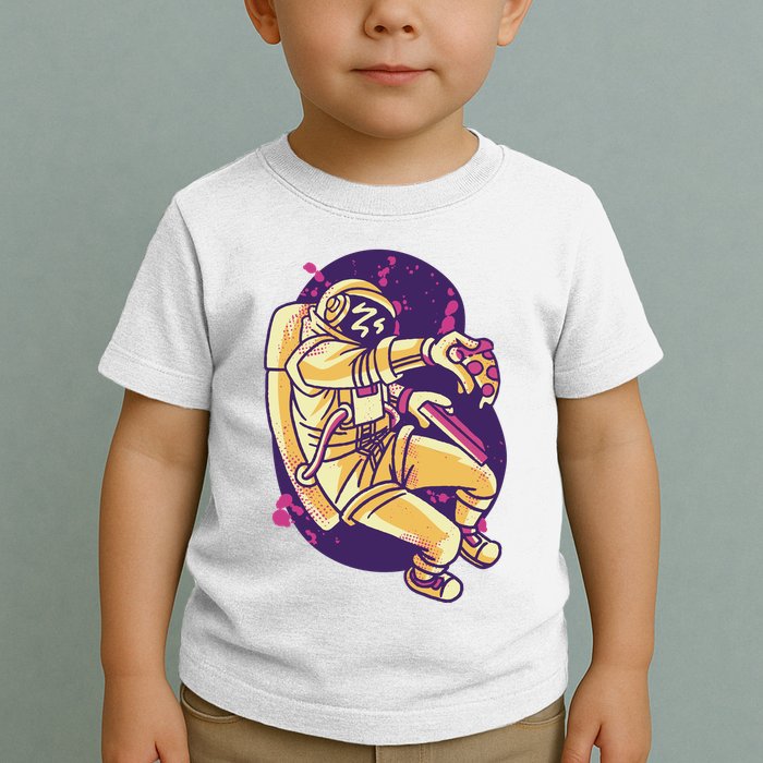 Astronaut Pizza Lover Toddler T-Shirt
