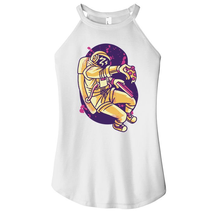 Astronaut Pizza Lover Women's Perfect Tri Rocker Tank