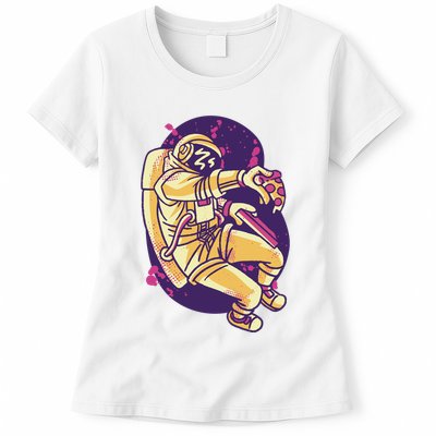 Astronaut Pizza Lover Womens T-Shirt