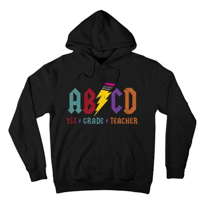 ABCD Pencil Lightning Rockn Roll Tee 1st Grade Teacher Hoodie