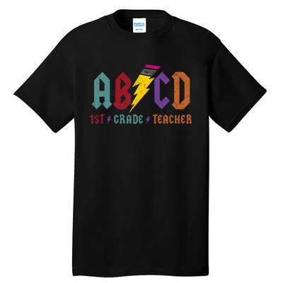 ABCD Pencil Lightning Rockn Roll Tee 1st Grade Teacher Tall T-Shirt