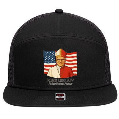 American Pope Leo XIV May 8th 2025 Robert Francis Prevost 7 Panel Mesh Trucker Snapback Hat
