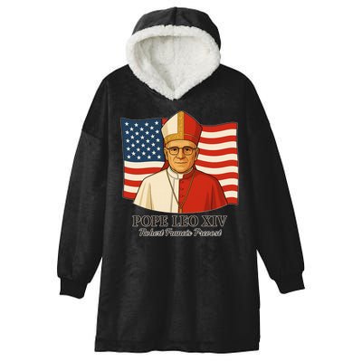 American Pope Leo XIV May 8th 2025 Robert Francis Prevost Hooded Wearable Blanket