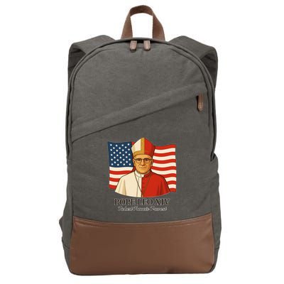 American Pope Leo XIV May 8th 2025 Robert Francis Prevost Cotton Canvas Backpack