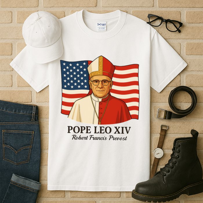 American Pope Leo XIV May 8th 2025 Robert Francis Prevost Tall T-Shirt