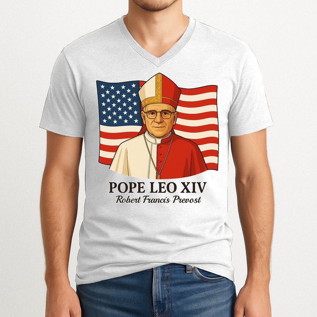 American Pope Leo XIV May 8th 2025 Robert Francis Prevost V-Neck T-Shirt