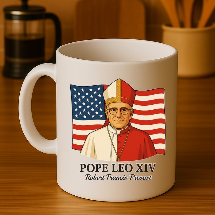 American Pope Leo XIV May 8th 2025 Robert Francis Prevost Mug