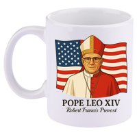 American Pope Leo XIV May 8th 2025 Robert Francis Prevost 11oz C Handle Ceramic Mug