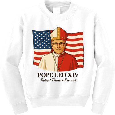 American Pope Leo XIV May 8th 2025 Robert Francis Prevost Kids Sweatshirt