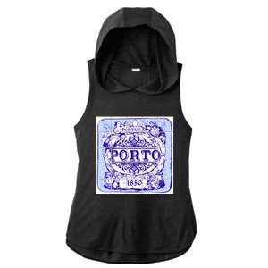 Azulejo Porto Lisbon Azulejos Lisboa Ladies PosiCharge Tri-Blend Wicking Draft Hoodie Tank