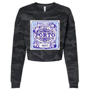 Azulejo Porto Lisbon Azulejos Lisboa Cropped Pullover Crew