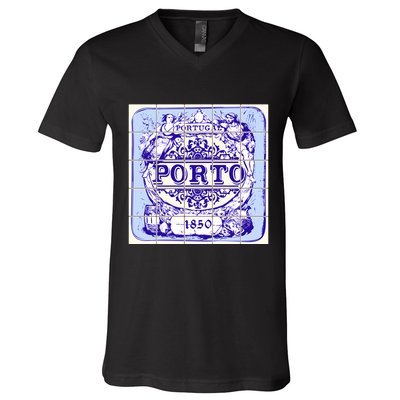 Azulejo Porto Lisbon Azulejos Lisboa V-Neck T-Shirt