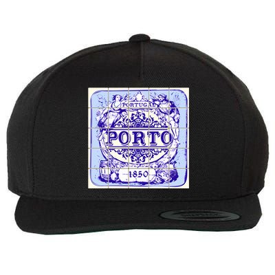 Azulejo Porto Lisbon Azulejos Lisboa Wool Snapback Cap